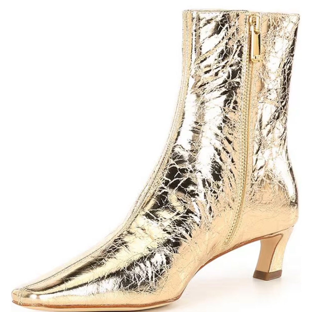 New Michael Kors
Cosmo Crinkle Metallic Leather Kitten Heel Booties - Picture 3 of 11